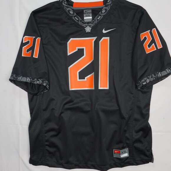 Men's Nike Barry Sanders Black Oklahoma State Size XXL - Picture 2 of 8